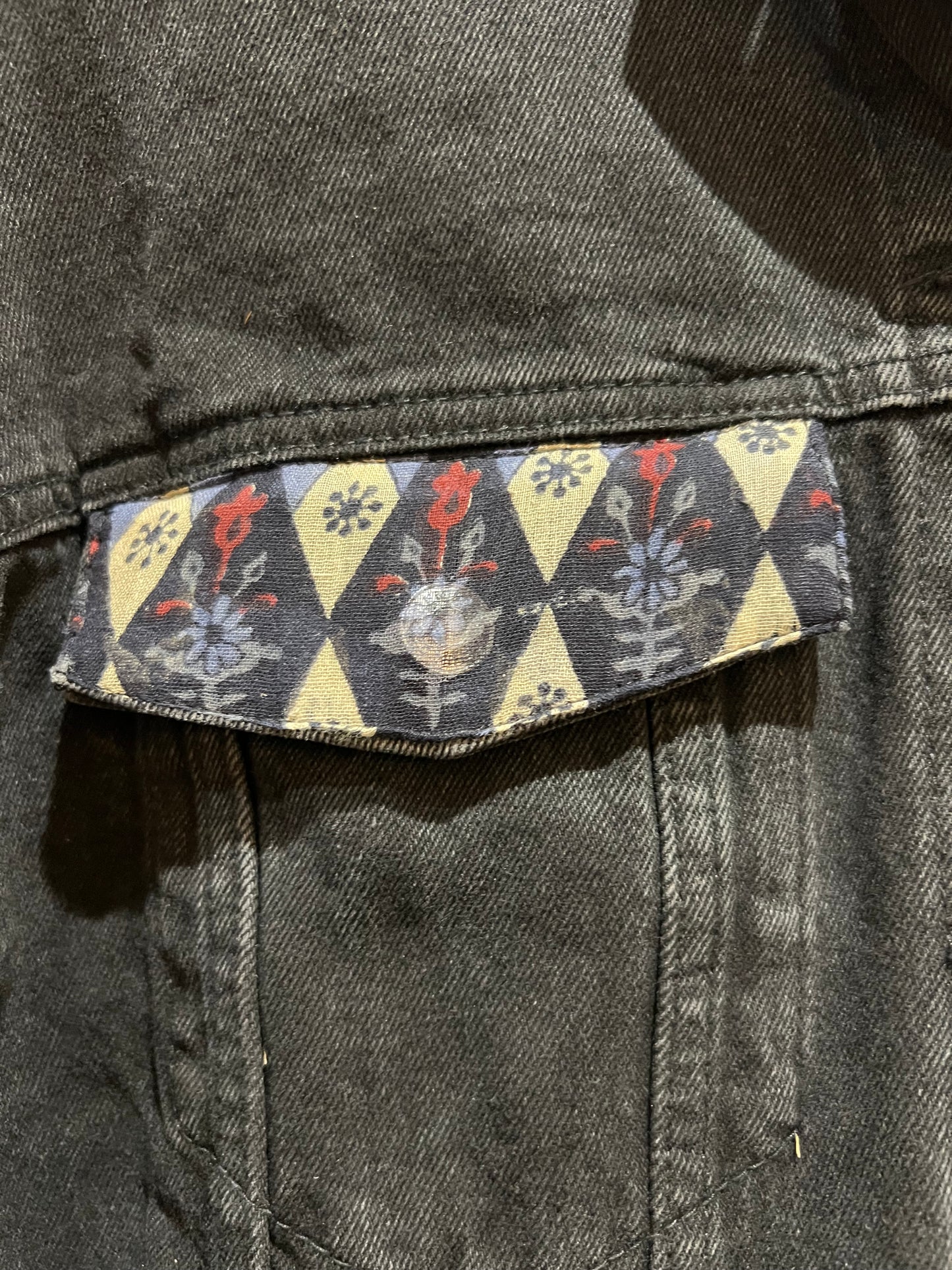 Upcycled Black Denim Jacket