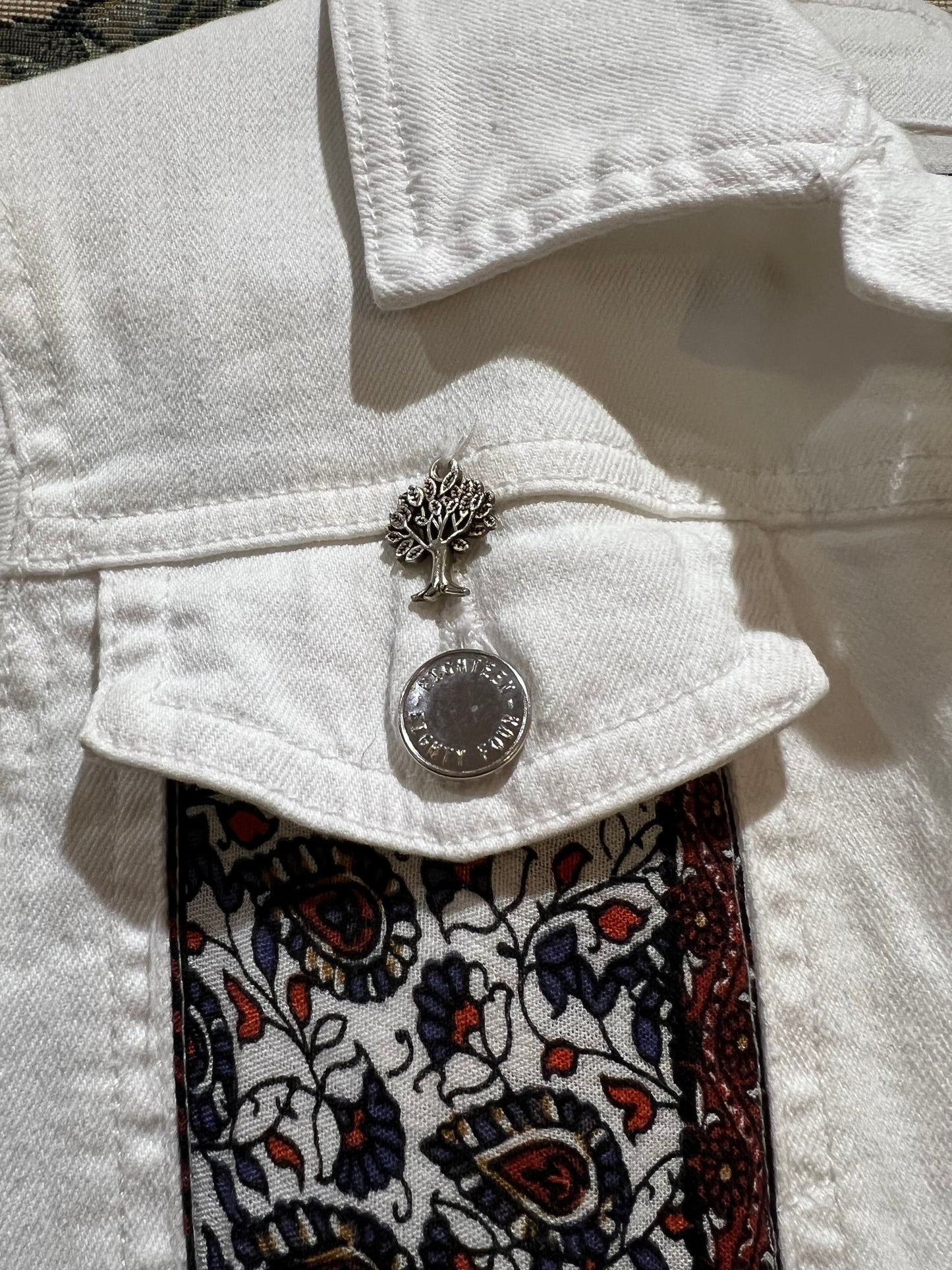 Upcycled White Denim Jacket