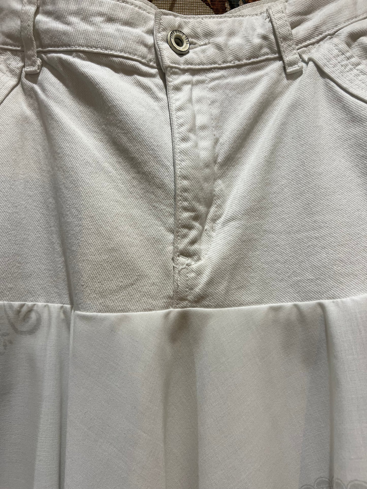 Upcycled Denim + Scarf Skirt