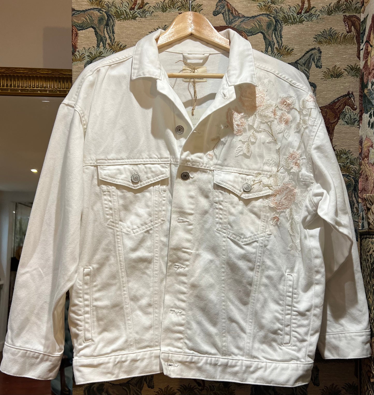 Upcycled White Denim Jacket