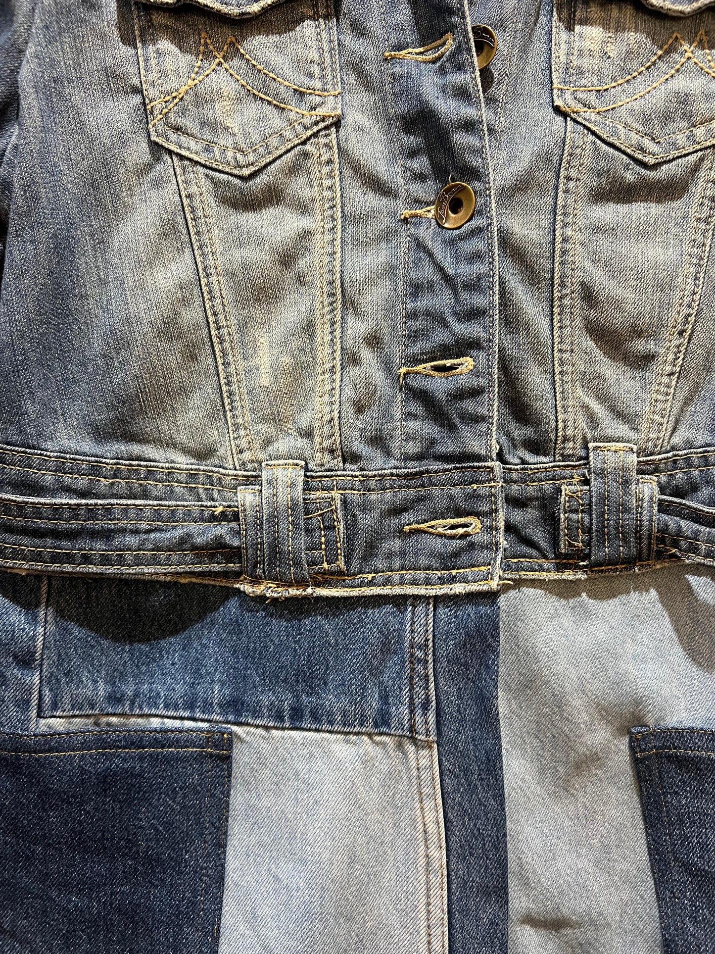 Long Upcycled Denim Coat