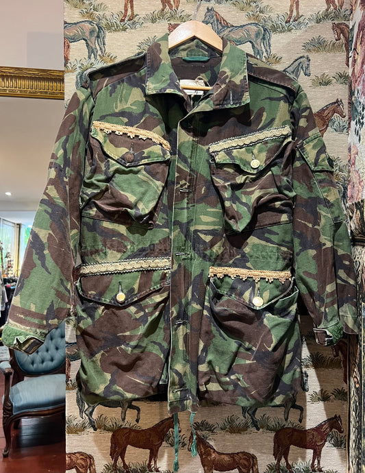 Upcycled genuine camo jacket