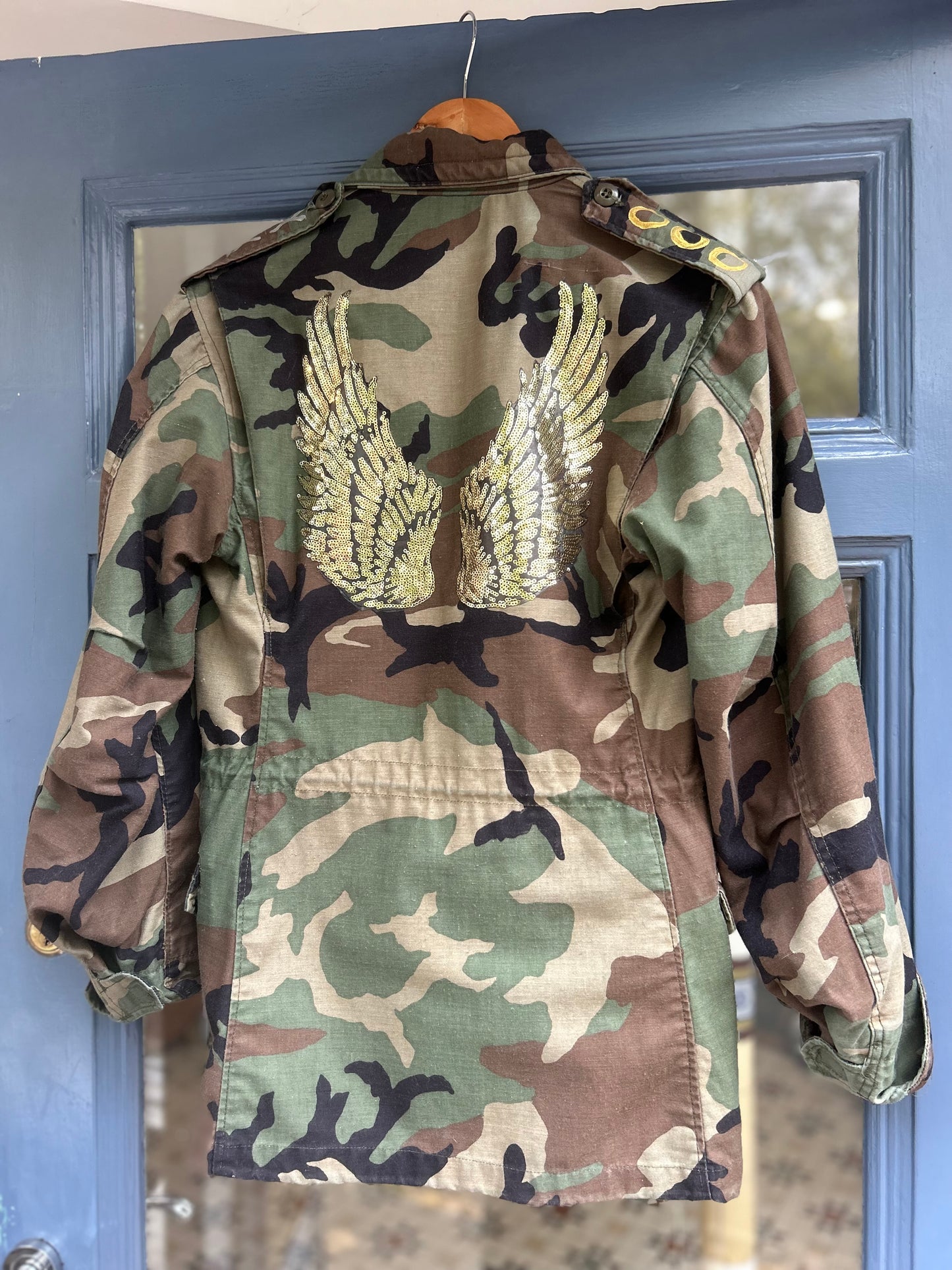 Upcycled French Military Camo Casual Jacket