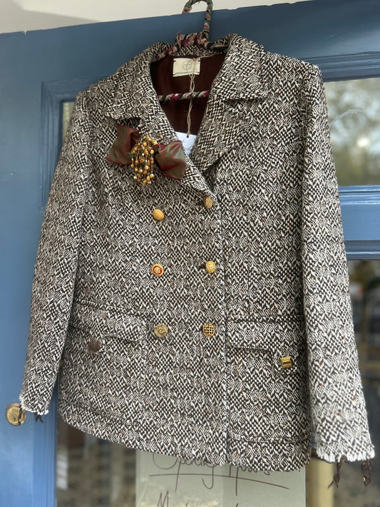 French Vintage Wool Upcycled Blazer Jacket