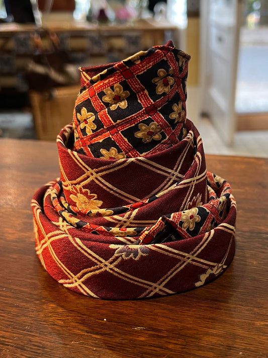 Upcycled Silk Tie Belt