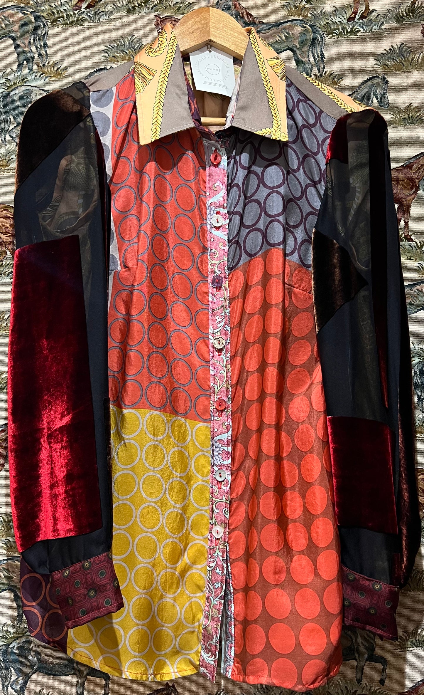 Shirt Made From Upcycled Silk Scarves