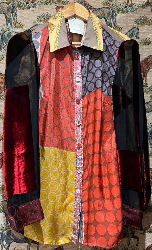 Shirt Made From Upcycled Silk Scarves