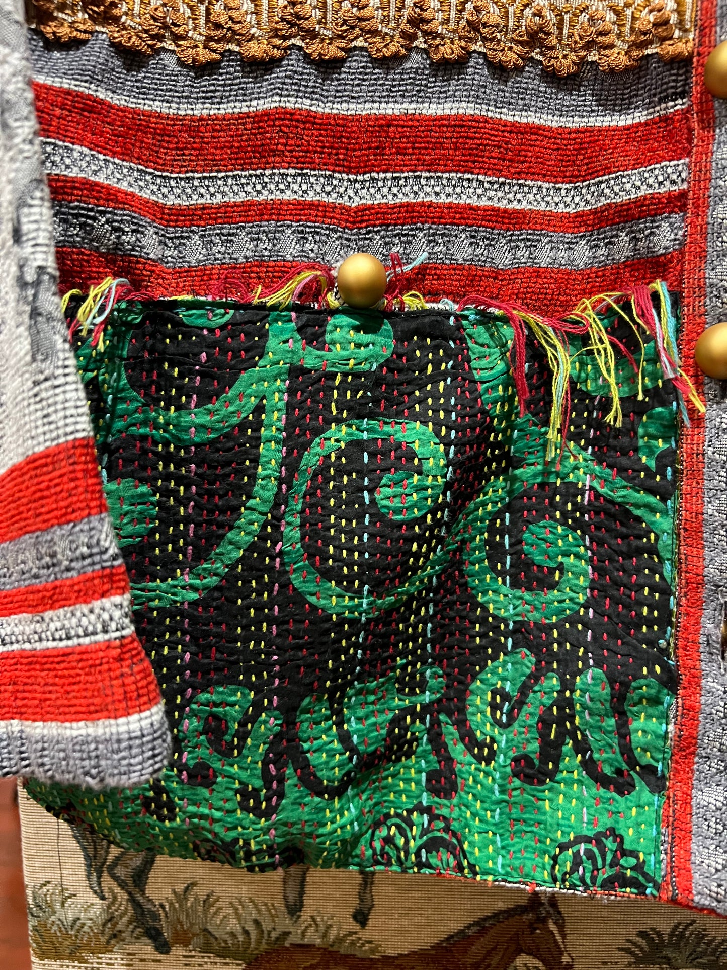 Fabulous Upcycled Tapestry & Embroidered Jacket