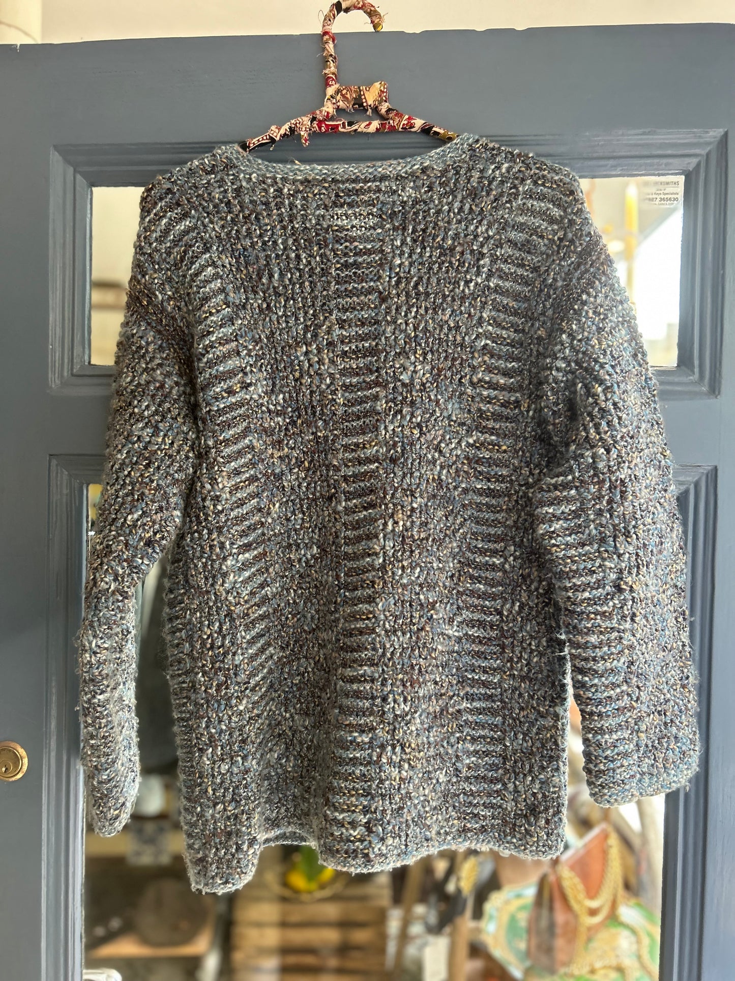 Handknitted Pure Wool Upcycled Cardigan Knitwear