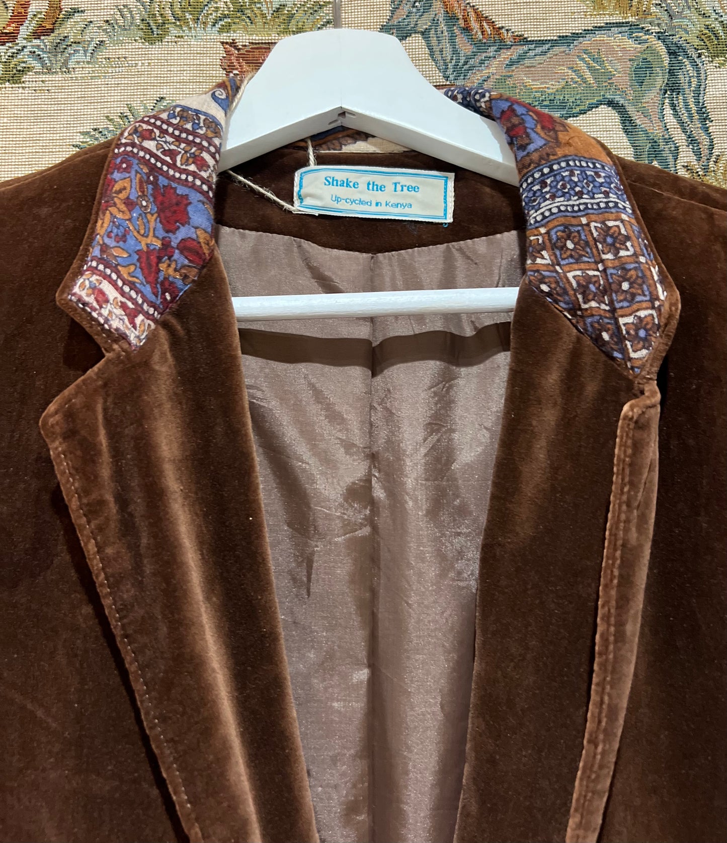 Brown Velvet Upcycled Blazer