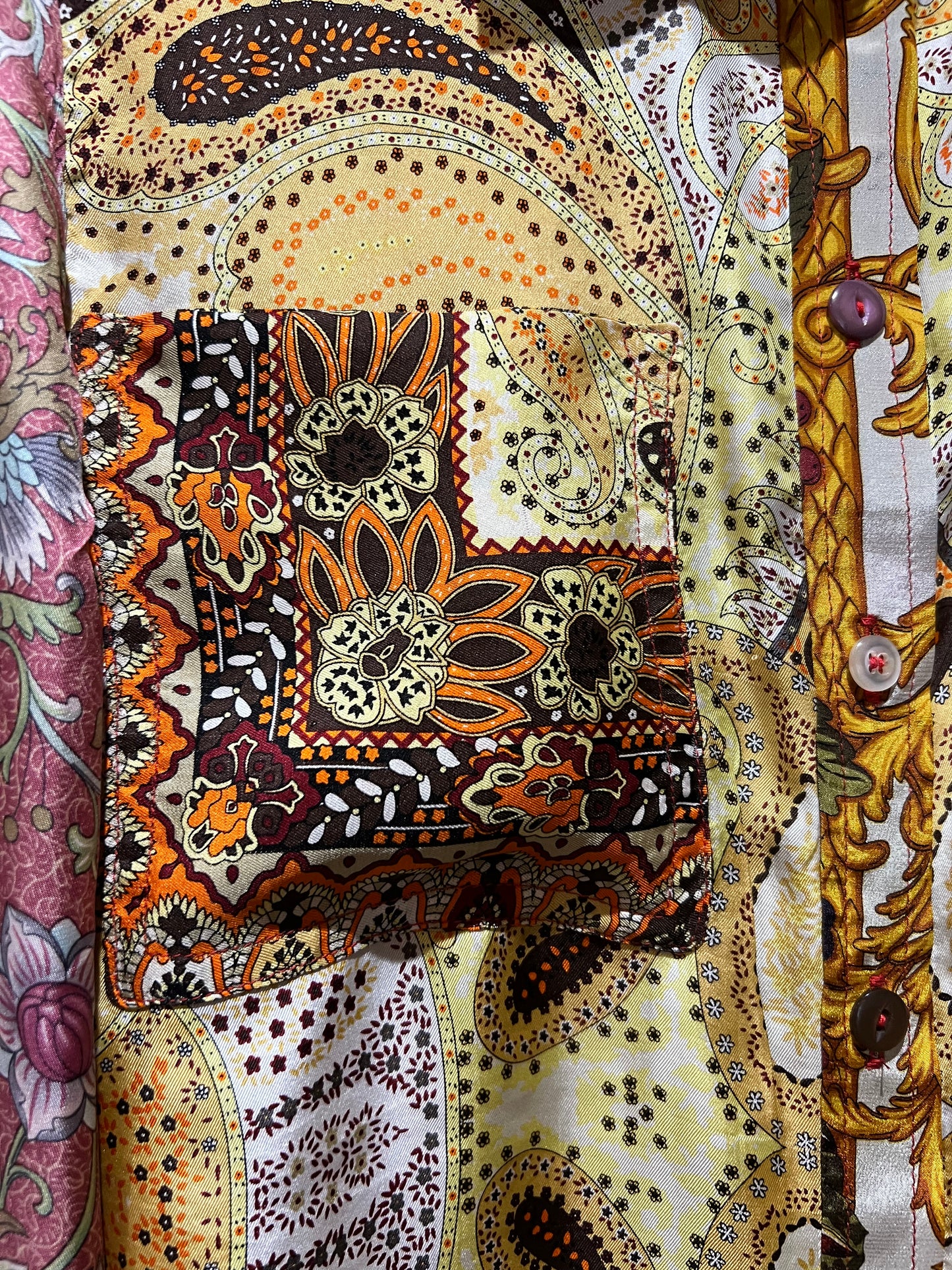 Shirt Made From Upcycled Silk Scarves