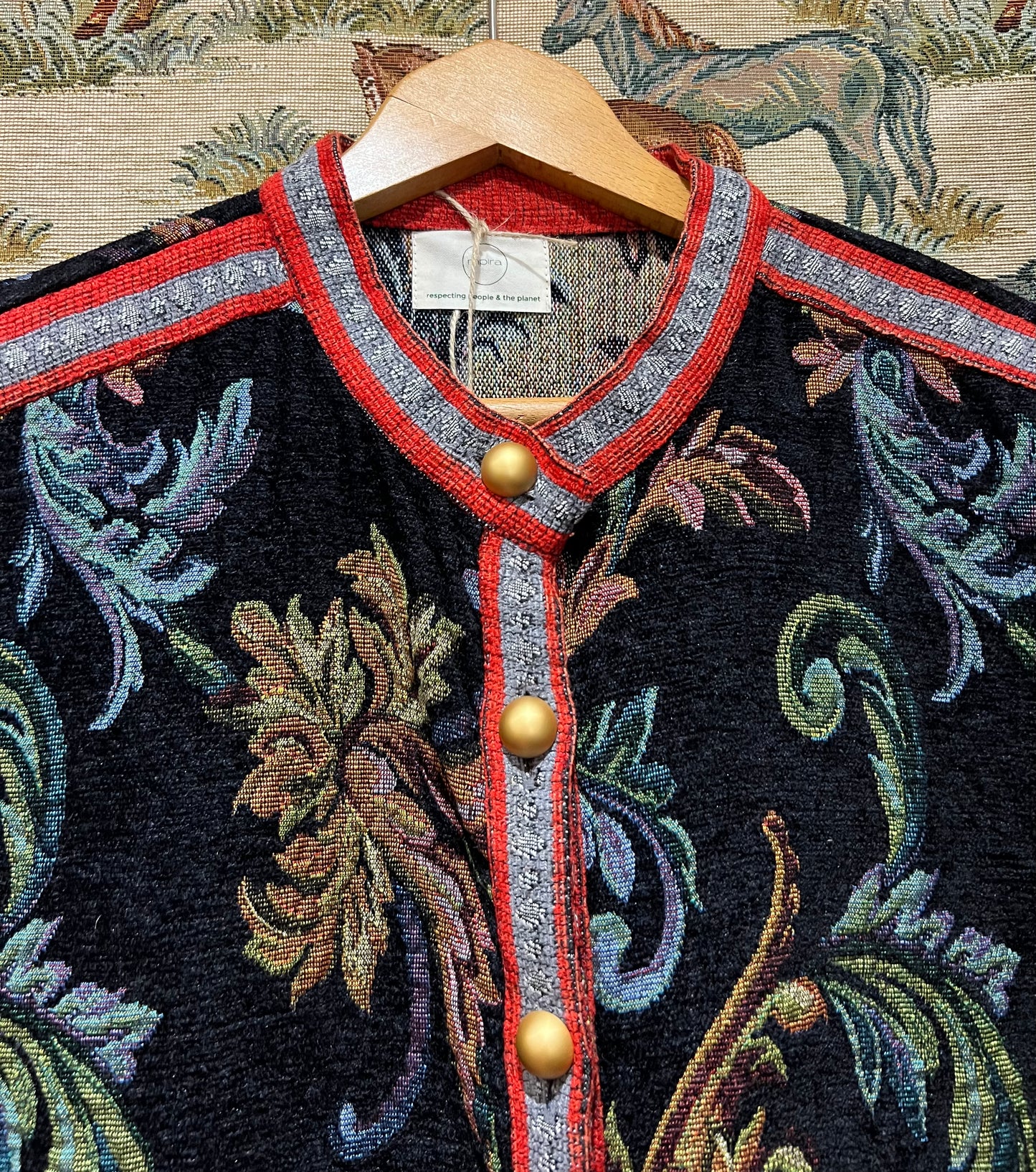 Fabulous Upcycled Tapestry & Embroidered Jacket