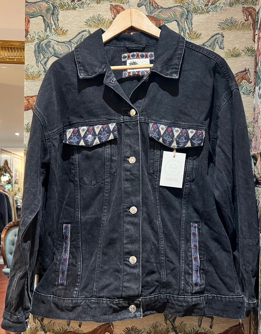 Upcycled Black Denim Jacket