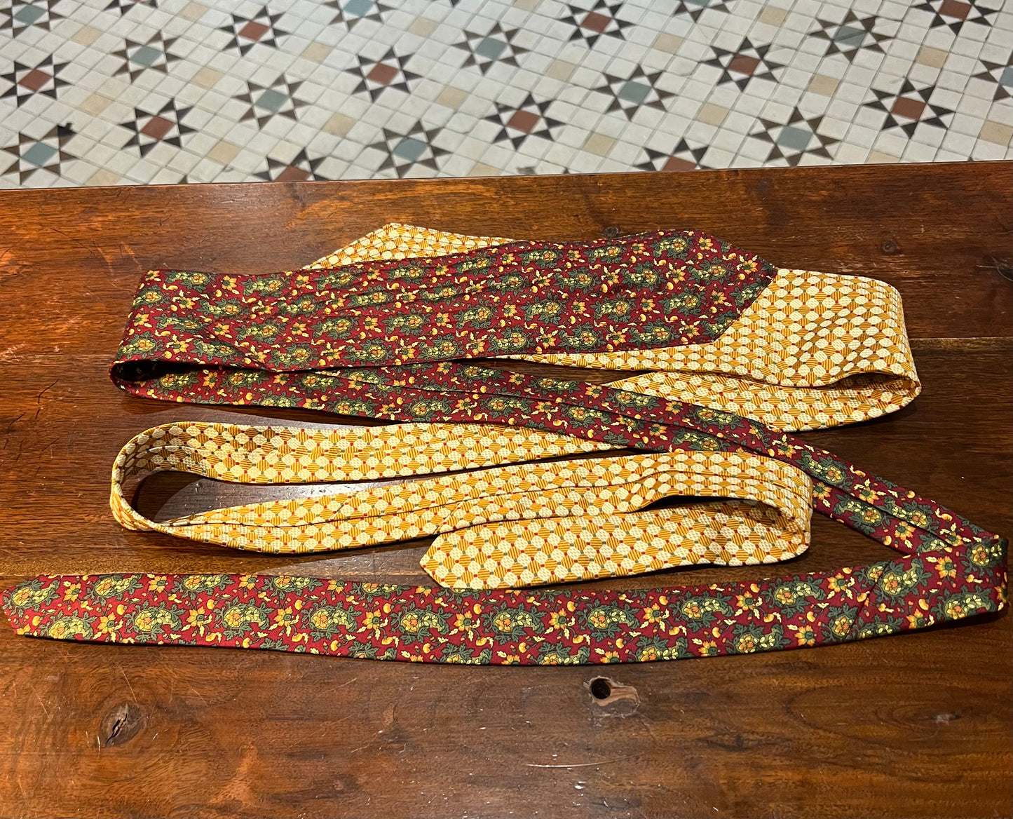 Upcycled Silk Tie Belt