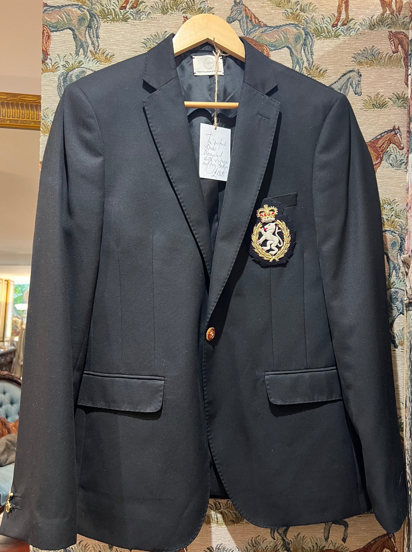 The Perfect Upcycled Blazer with Vintage Military Badge