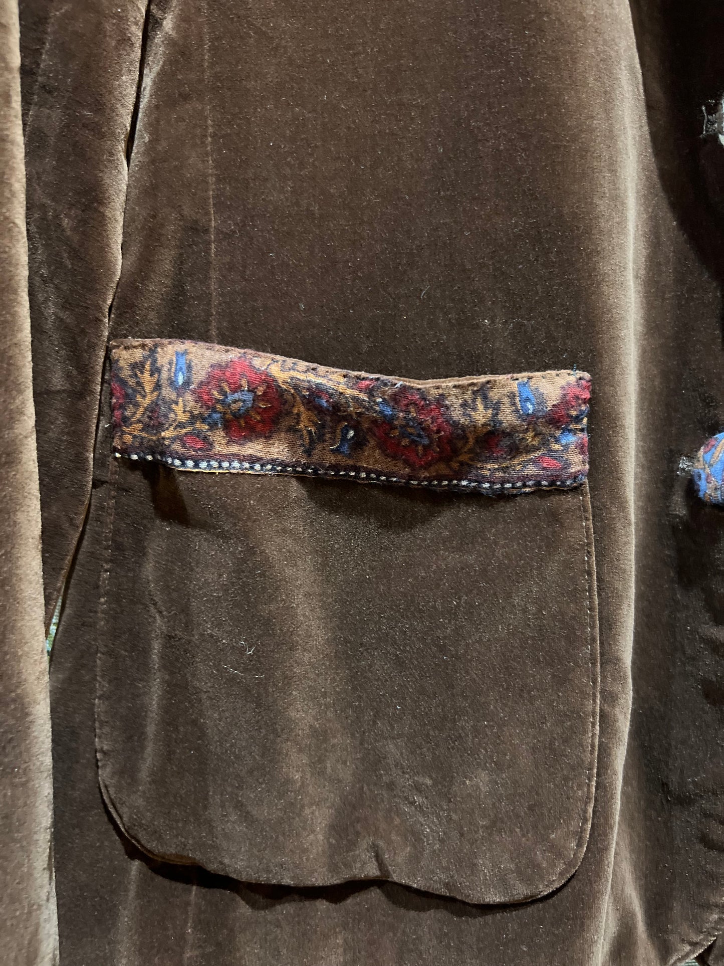 Brown Velvet Upcycled Blazer