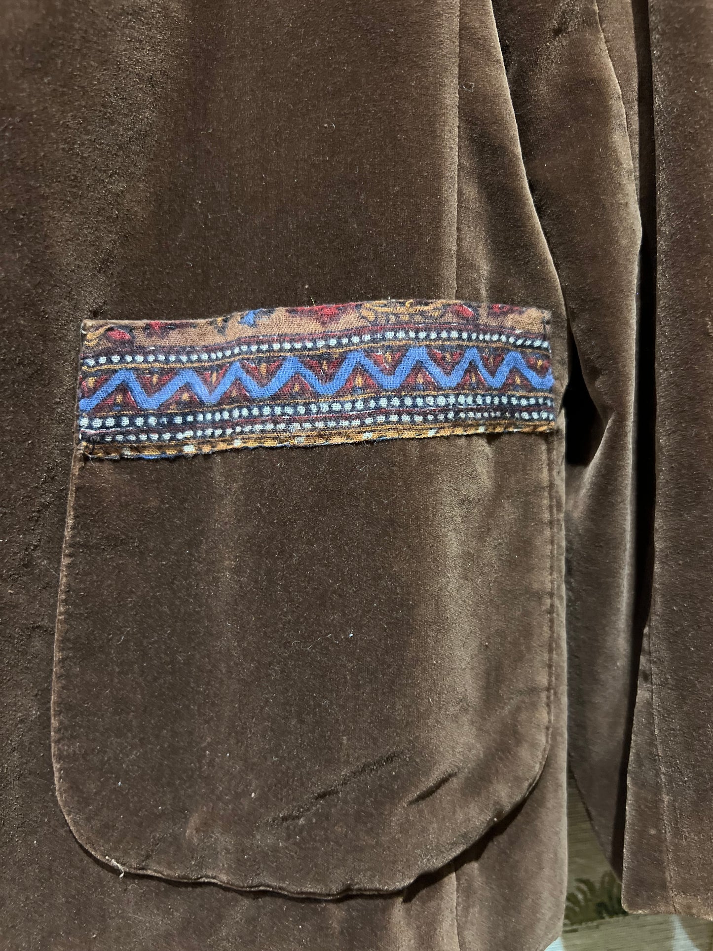 Brown Velvet Upcycled Blazer