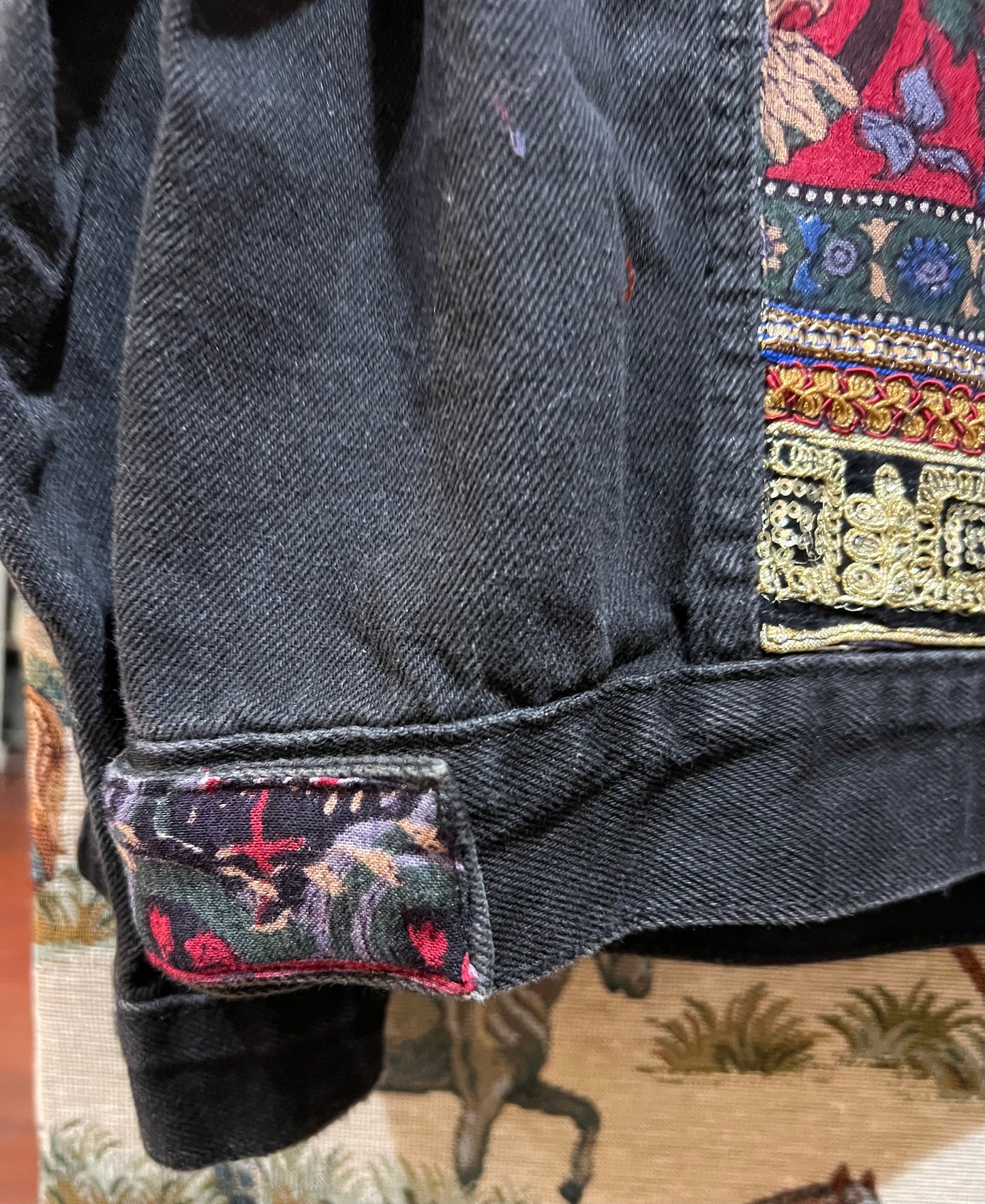 Upcycled Black Denim Jacket