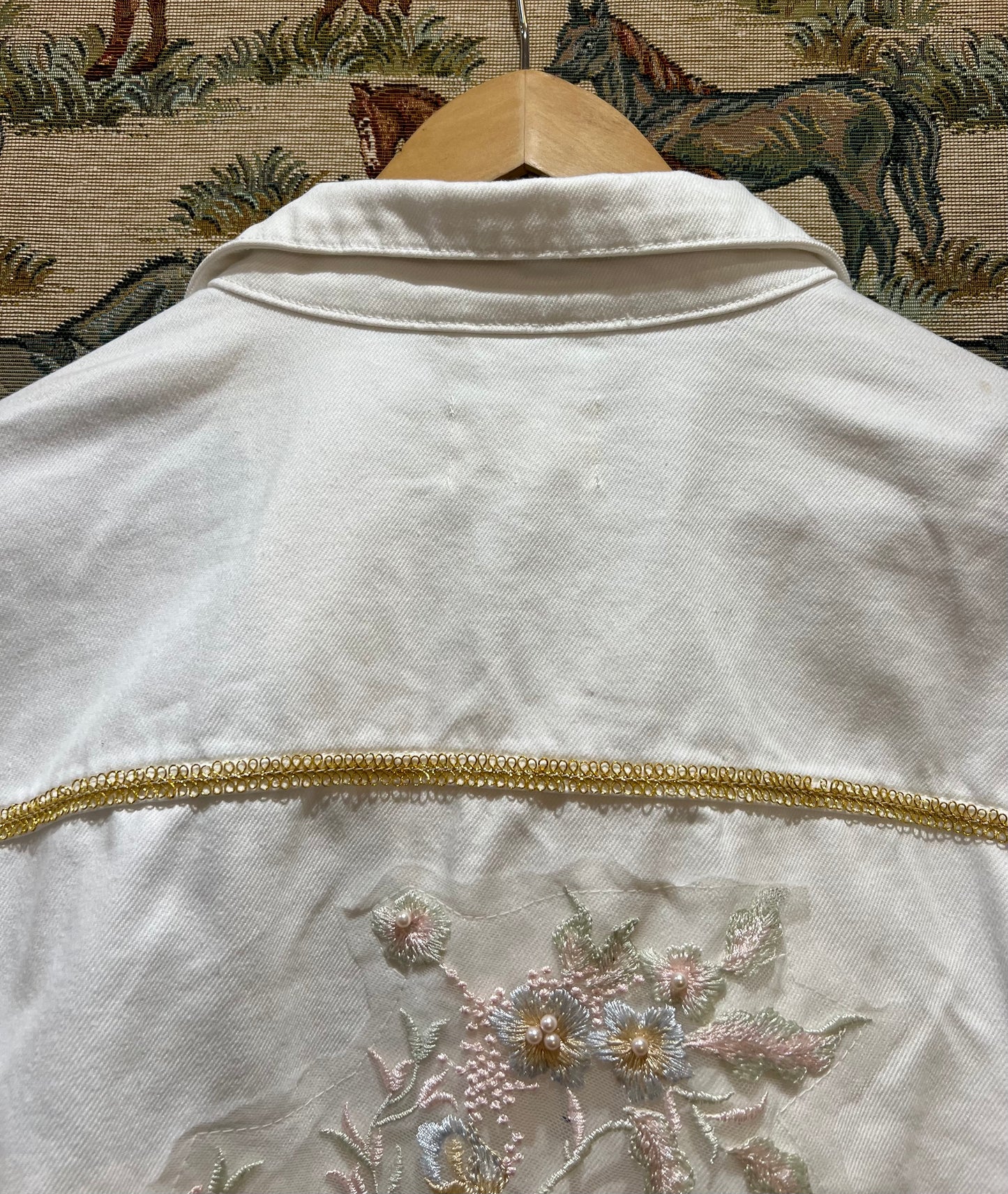 Upcycled White Denim Jacket