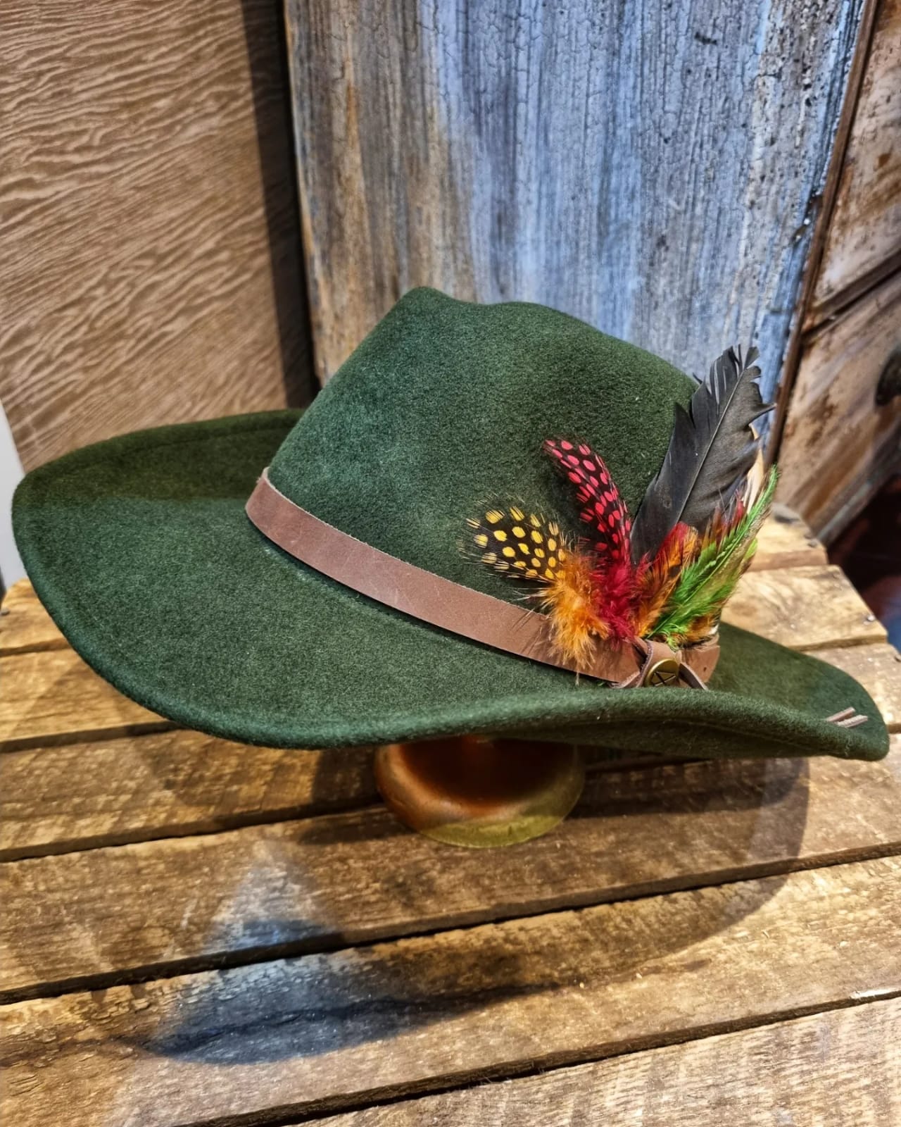 An Upcycled Green Wool Hat mpira.