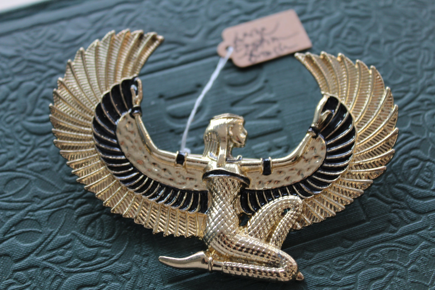 60s/ 70s Gold Tone Egyptian Brooch