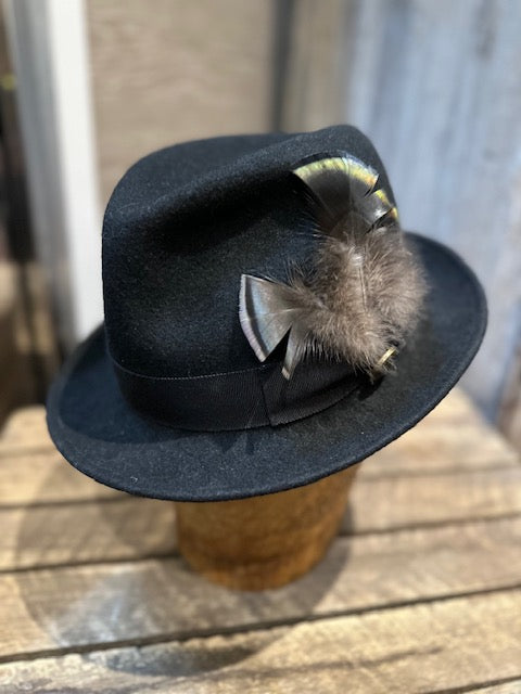 A Upcycled Black Wool Hat from mpira.
