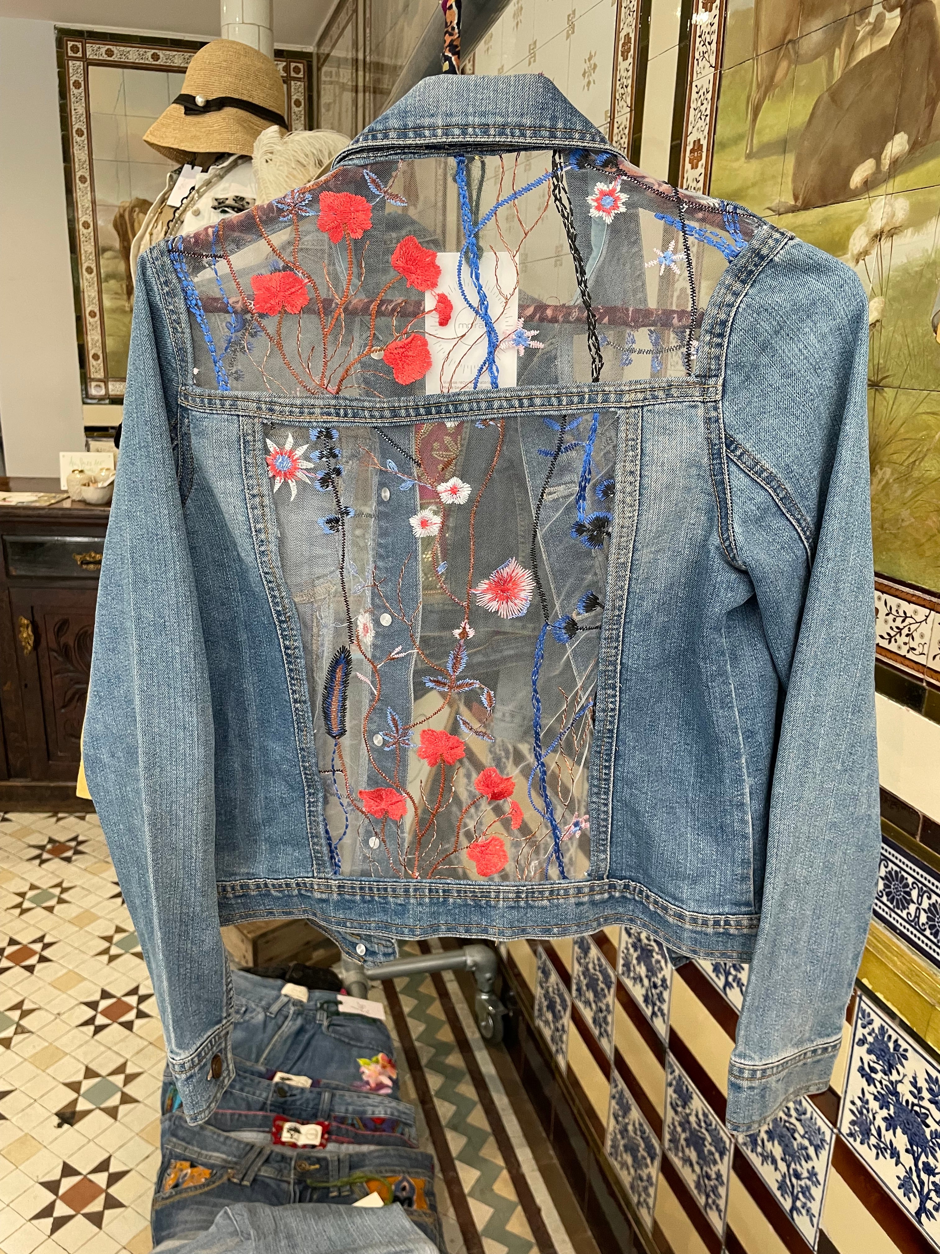 Denim jacket with 2025 lace back